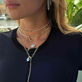 Feather Pearl Necklace – 925 Sterling Silver | SHAPES Collection