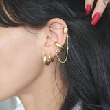 Chunky Plain Huggie – 925 Sterling Silver | HOOPS AND HUGGIES Collection