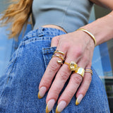 Ring Big Snake CZ – 18k Gold Plated | Shapes Collection