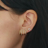 EAR 4 Plain Lines Stud – 925 Sterling Silver | STUDS Collection