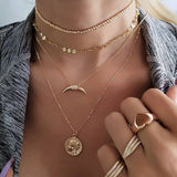 Afrodita Coin Necklace – 925 Sterling Silver | Chain with Pendant Collection