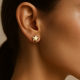 Stud Big Plain Stars – 18K Gold Plated | Studs Collection