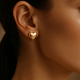 Stud Plain Gold Hearts – 18K Gold Plated | Studs Collection