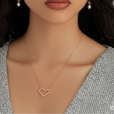 Heart Shape CZ Necklace – 925 Sterling Silver | SHAPES Collection