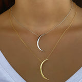 Plain Moon Necklace – 925 Sterling Silver | SHAPES Collection