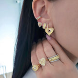 EA Heart Holo Hoop – 925 Sterling Silver | HOOPS AND HUGGIES Collection