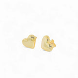 Stud Plain Gold Hearts – 18K Gold Plated | Studs Collection