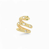 Ring Big Snake CZ – 18k Gold Plated | Shapes Collection