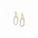 Huggie 2 Tone Links – 18K Gold Plated | Huggies & Hoops Collection