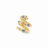 Ring Big Snake CZ – 18k Gold Plated | Shapes Collection