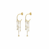 EA Cascade Hanging Hoop – 925 Sterling Silver | HOOPS AND HUGGIES Collection