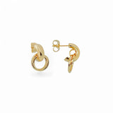 Hanging Ring Half Huggie Earrings – 18K Gold Plated | Huggies & Hoops Collection