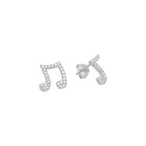 Musical Note Stud – 925 Sterling Silver | STUDS Collection