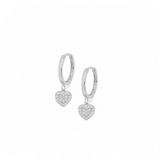 Me Heart Earrings – 925 Sterling Silver | HOOPS AND HUGGIES Collection