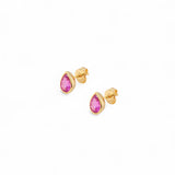 Stud Tobby | 18k gold plated | Italian brass | Cubic zirconia