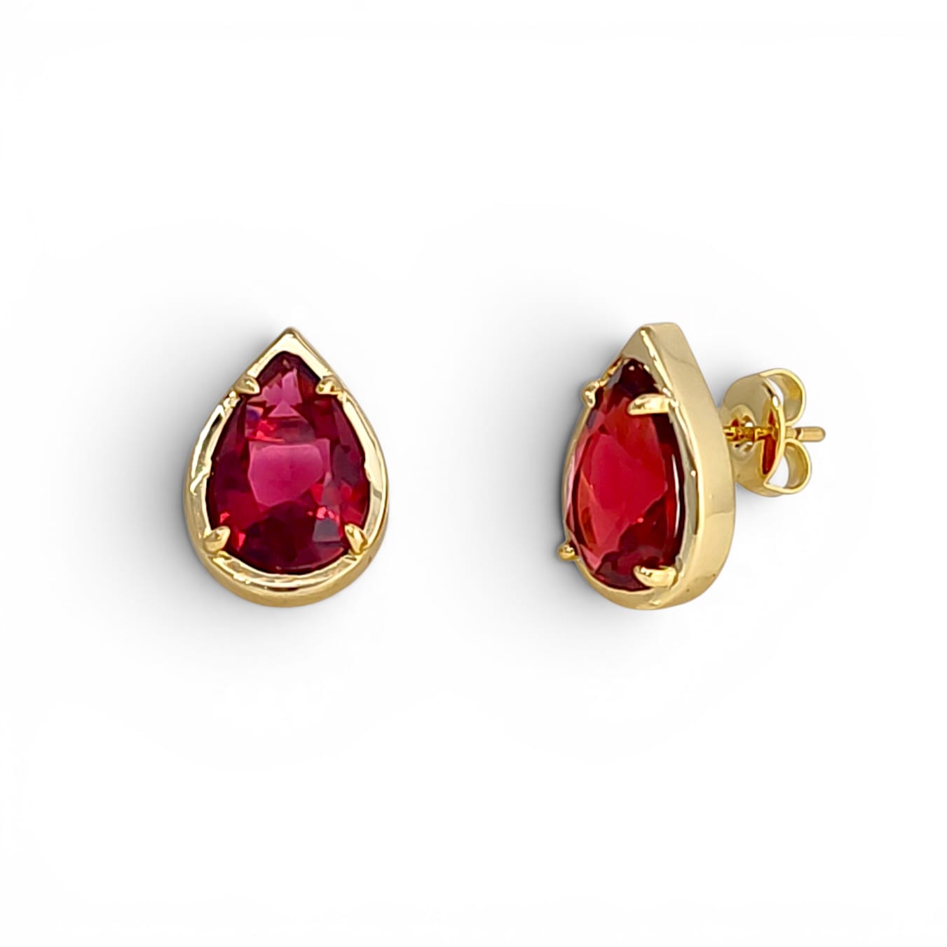 Brass studs earring collection in 18k gold plated brass — Silver Italy fine jewelry
