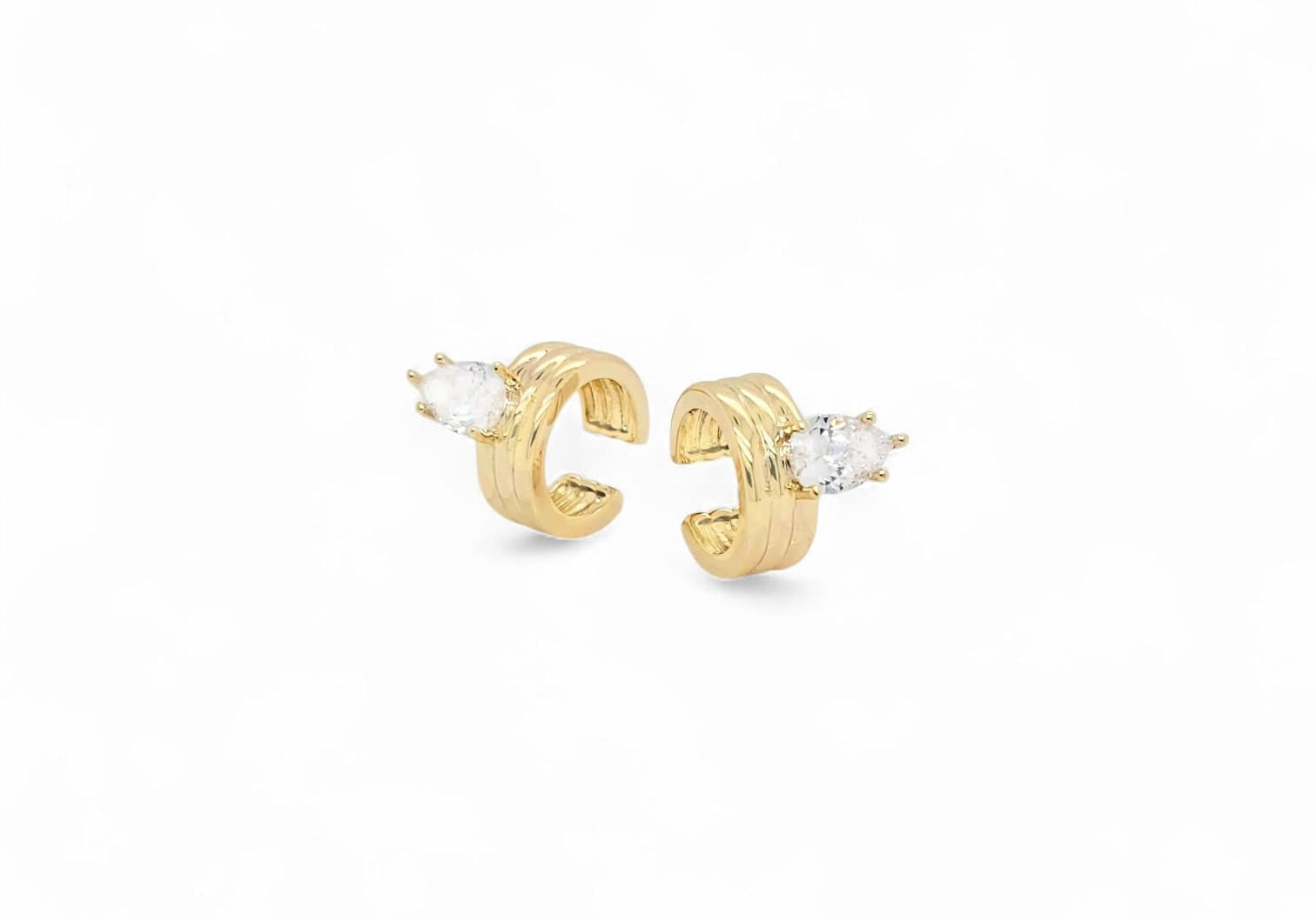 Brass cuff collection in 18k gold plated brass — Silver Italy fine jewelry