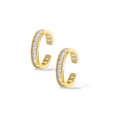 Baguette Eternity Ear Cuffs - Gold