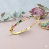 Bangle Viena | 18k gold plated brass | Italian craftmanship | Cubic zirconias