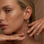 silver itay crystal drop earrings