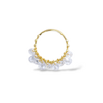 Briolette Drop Beaded Ring - White (alternate view)