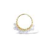 Briolette Drop Beaded Ring - White (alternate view)