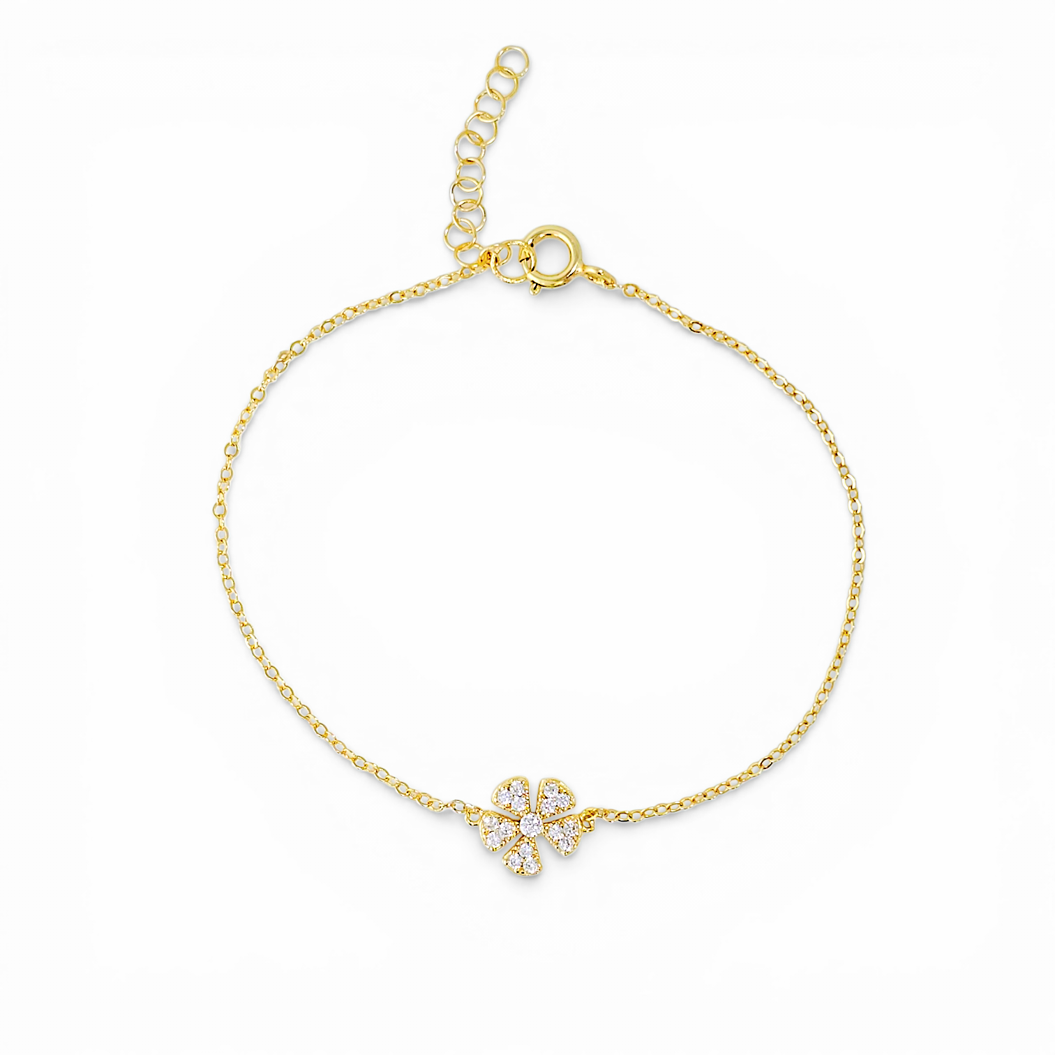 Four-Leaf Clover Bracelet - Gold