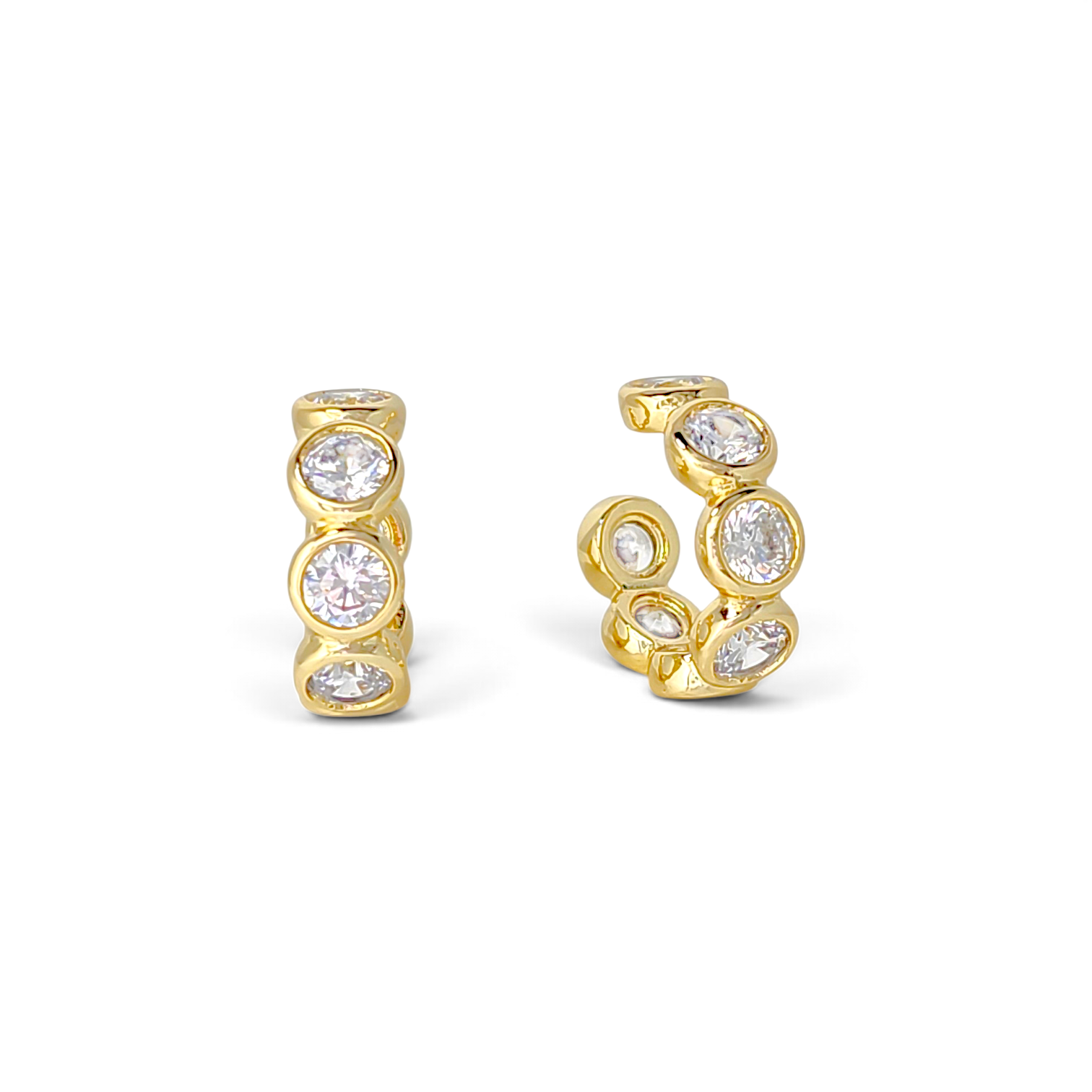 Cleo Bubble Ear Cuff in Gold - 18 Karat Gold Plated