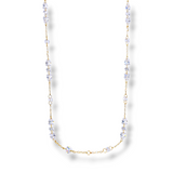 Long Station Necklace - White