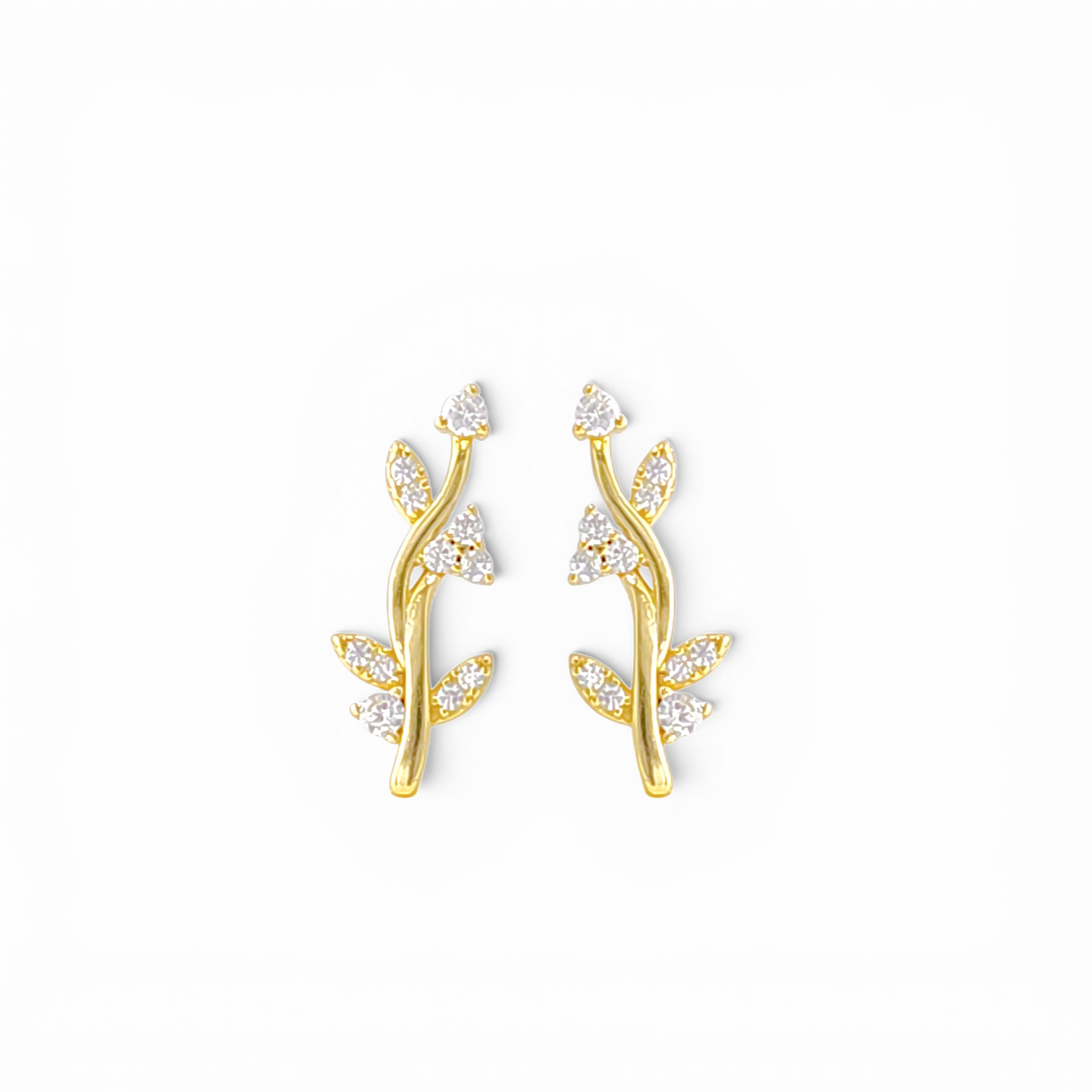Vine Climber Earrings - Gold