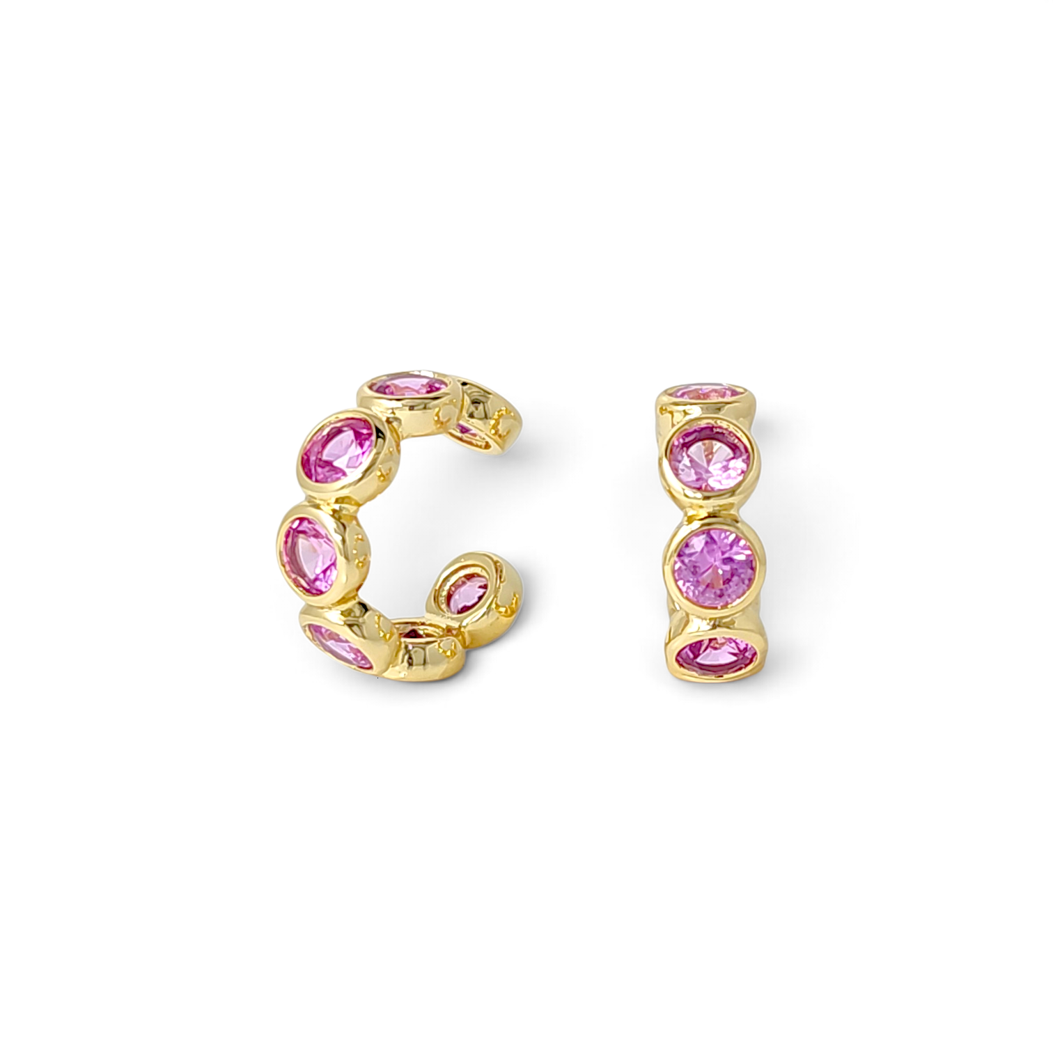 Cleo Bubble Ear Cuff in Pink