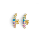 Mermaid Bubble Long Stud Earrings in Mix