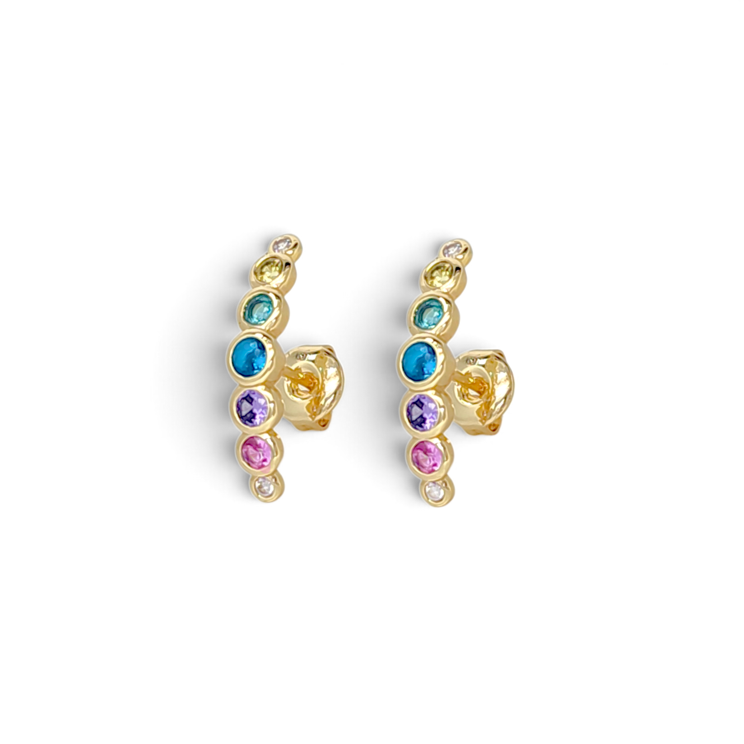 Mermaid Bubble Long Stud Earrings in Mix