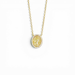 Miraculous Medal Halo Necklace - Gold
