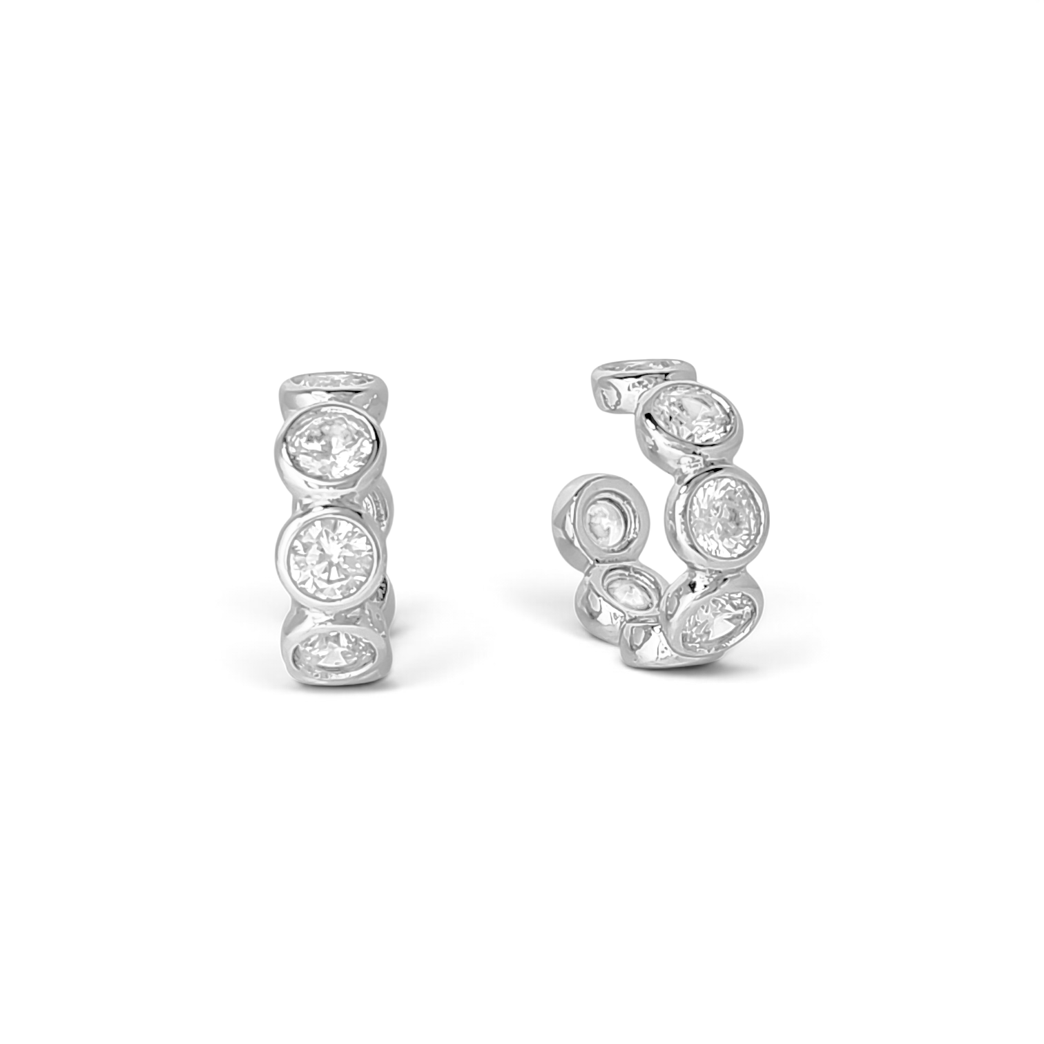 Cleo Bubble Ear Cuff in Silver