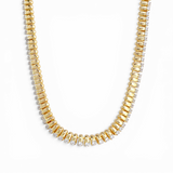 Prong-Set Tennis Necklace - Gold
