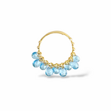 Briolette Drop Beaded Ring - Blue (alternate view)