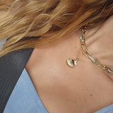 Charm Shell | 18k gold plated | Italian brass | Cubic zirconia