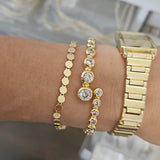 Bangle points | 18k gold plated | Italian brass | Cubic zirconia