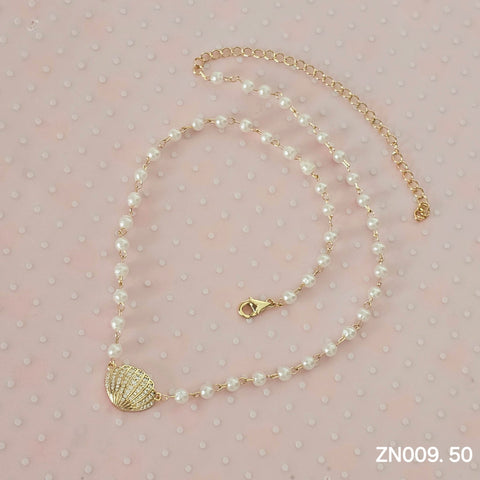 Siren shell pearl necklace