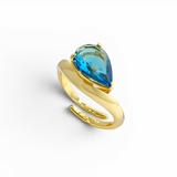 Magnetism Wave Ring | 18K Gold plated | Italian craftmanship