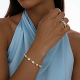 Multi-shape gems ring | 18k gold plated | Italian craftsmanship
