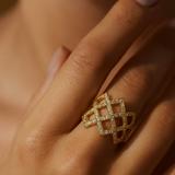 Cuadriculado Ring – 925 Sterling Silver | SHAPE Collection
