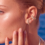 BUBBLE EARRING AND CUFF MULTI BEZEL ZIRCONIAS 