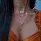 Multicolor Dangling Necklace – 925 Sterling Silver | SHAPES Collection