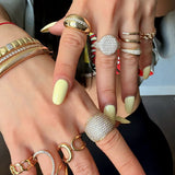 Ring Frequency Plain – 18k Gold Plated | Open Front Collection
