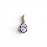 Pear-Cut Bezel Pendant | 18 Karat Gold Plated | Italian Craftsmanship
