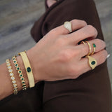 Ruchy Bezel Bangle | 18k gold plated | Italian craftsmanship