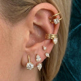 ear stack pear shape earrings gold 18k