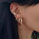 Hoop Big Bar Earrings 1.6'' – 18K Gold Plated | Huggies & Hoops Collection